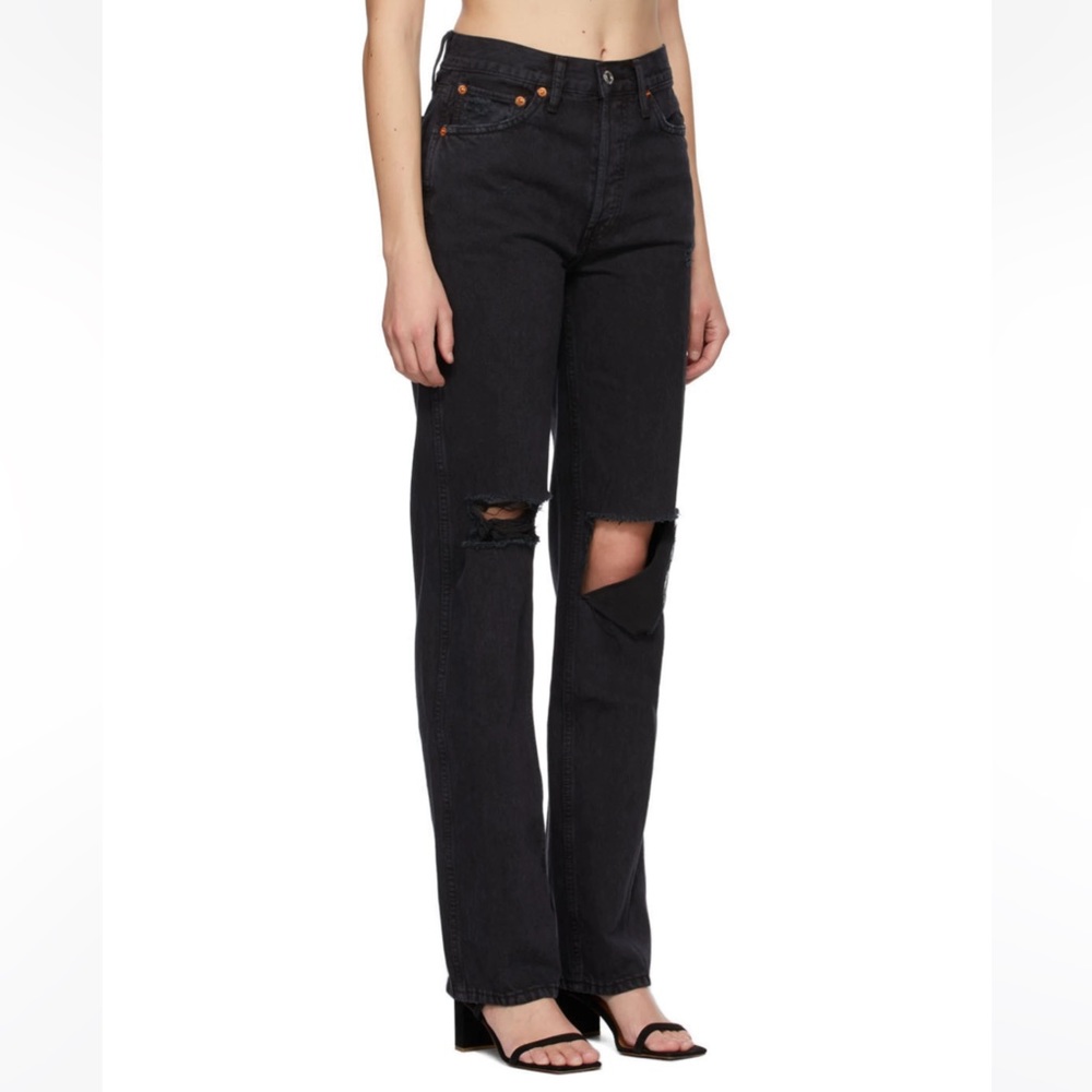 RE/DONE Black 90s High-Rise Loose Jeans Sz 28
